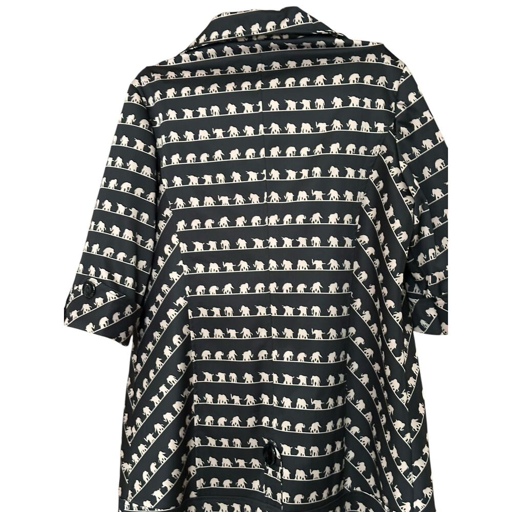Vintage Retro Mod Nabeier Elephant Print Jacket approx fit Women's XL - Picture 11 of 12